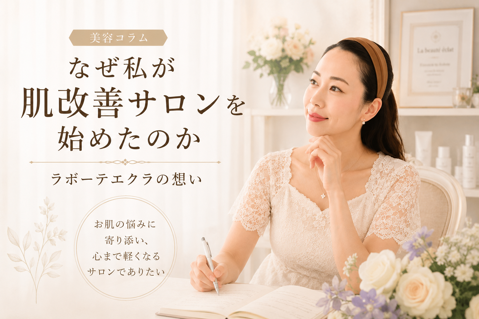 【大阪・本町】なぜ私が肌改善サロンを始めたのか｜ラボーテエクラの想い
